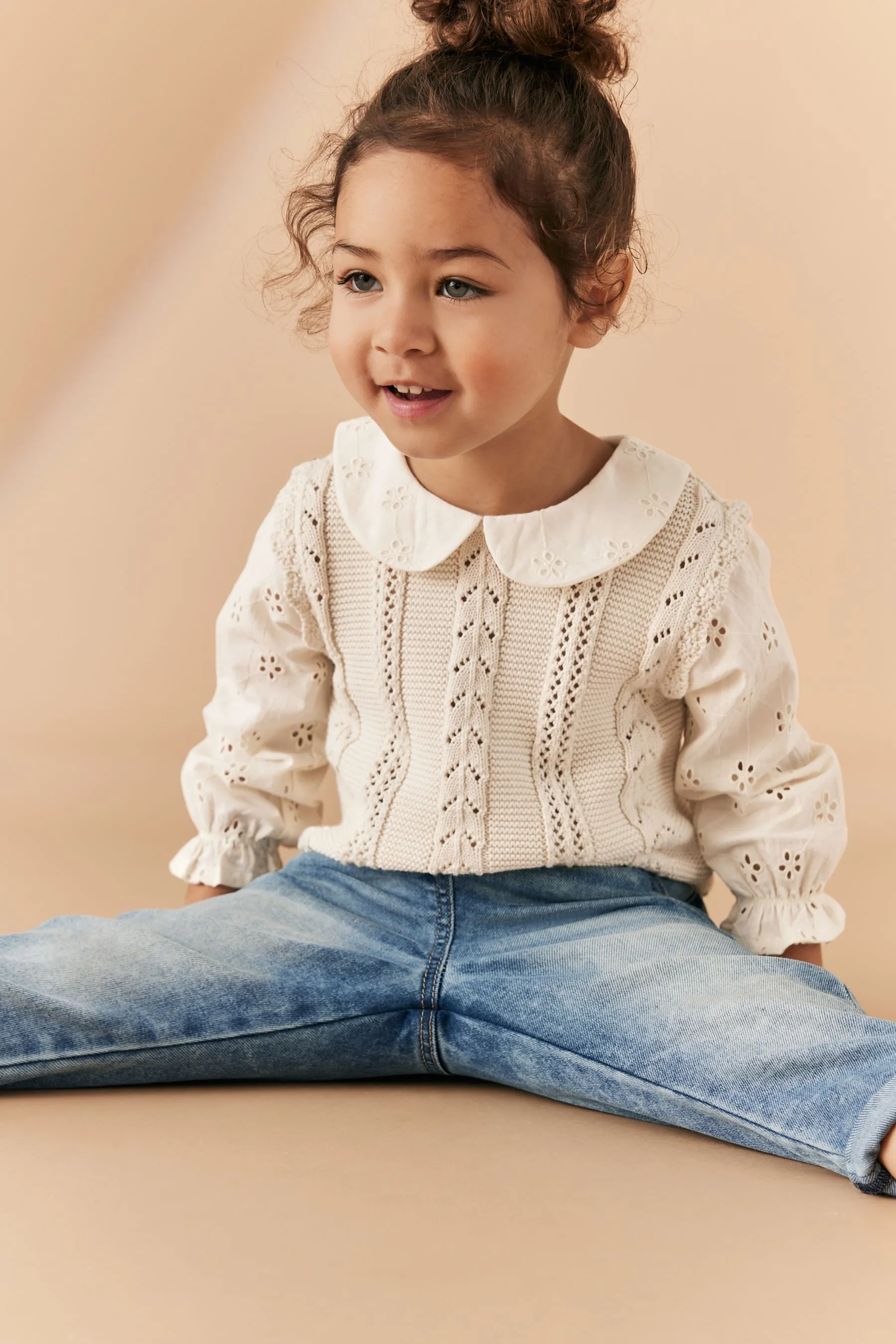 100% Cotton Collar Jumper (3mths-7yrs)    