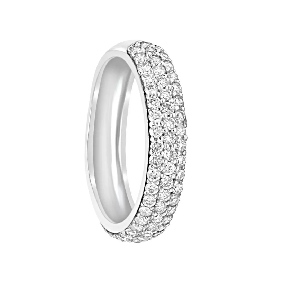 Anello in oro bianco con diamanti ct 0.80, misura 15,5