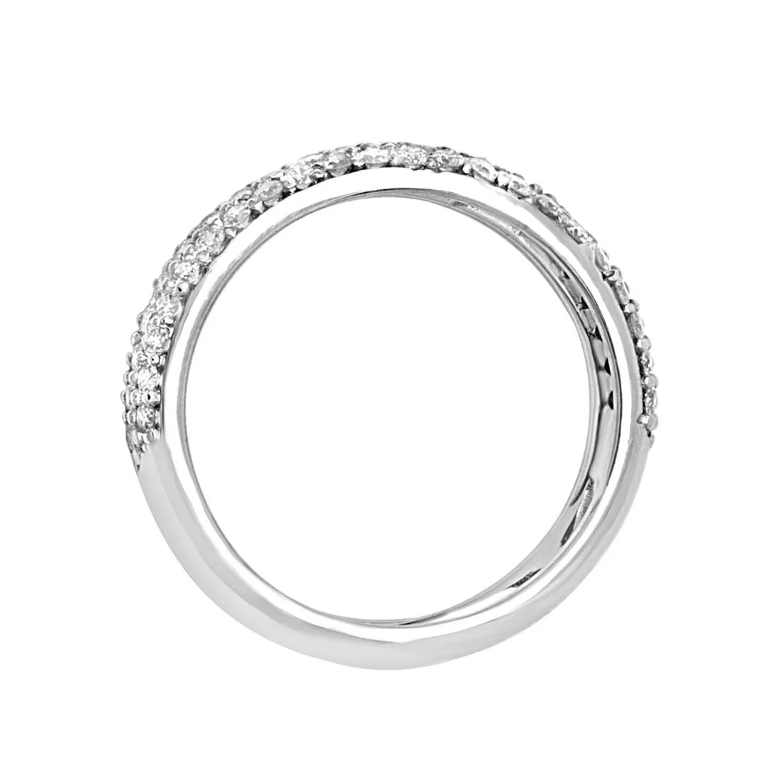 Anello in oro bianco con diamanti ct 0.80, misura 15,5
