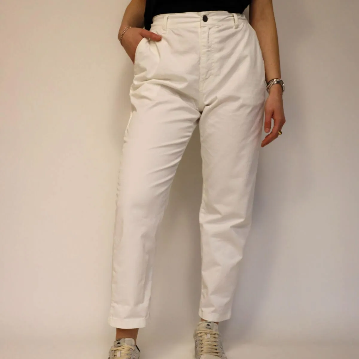 BERNA PANTALONE W244012-158 BIANCO  