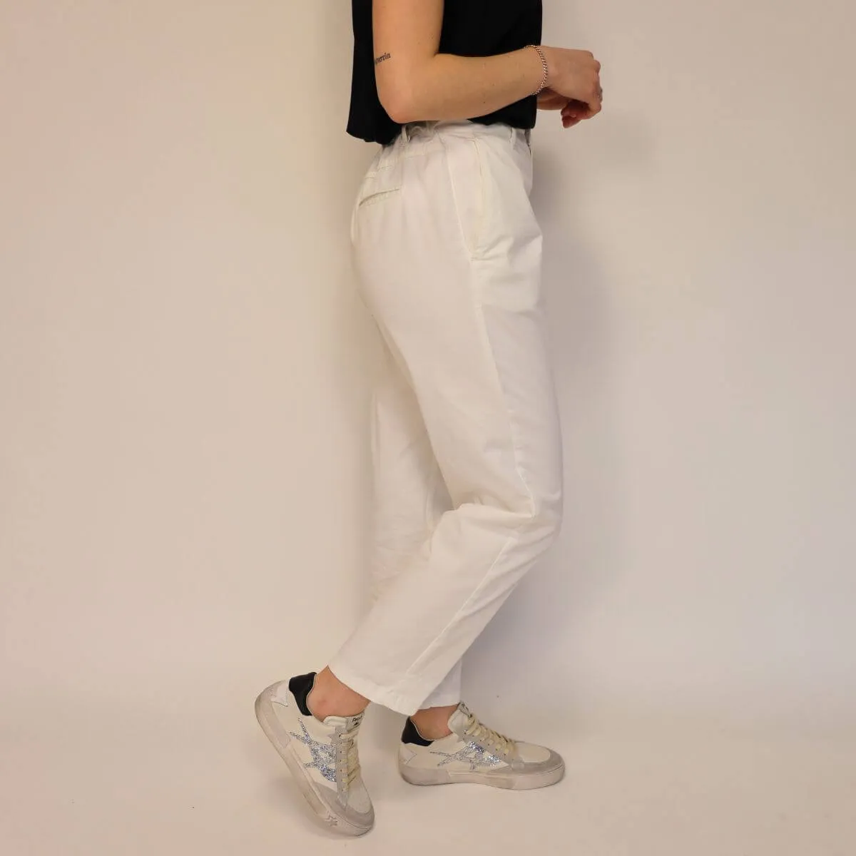 BERNA PANTALONE W244012-158 BIANCO  