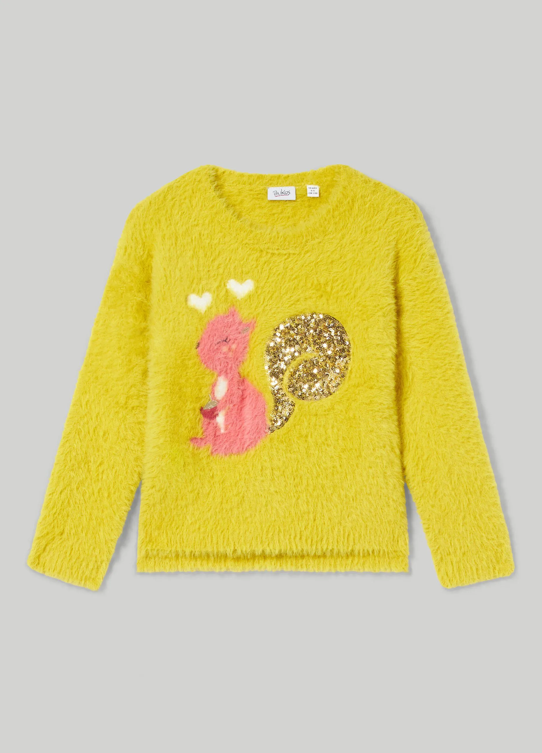 BLUKIDS  Tricot in filato effetto pelliccia bambina