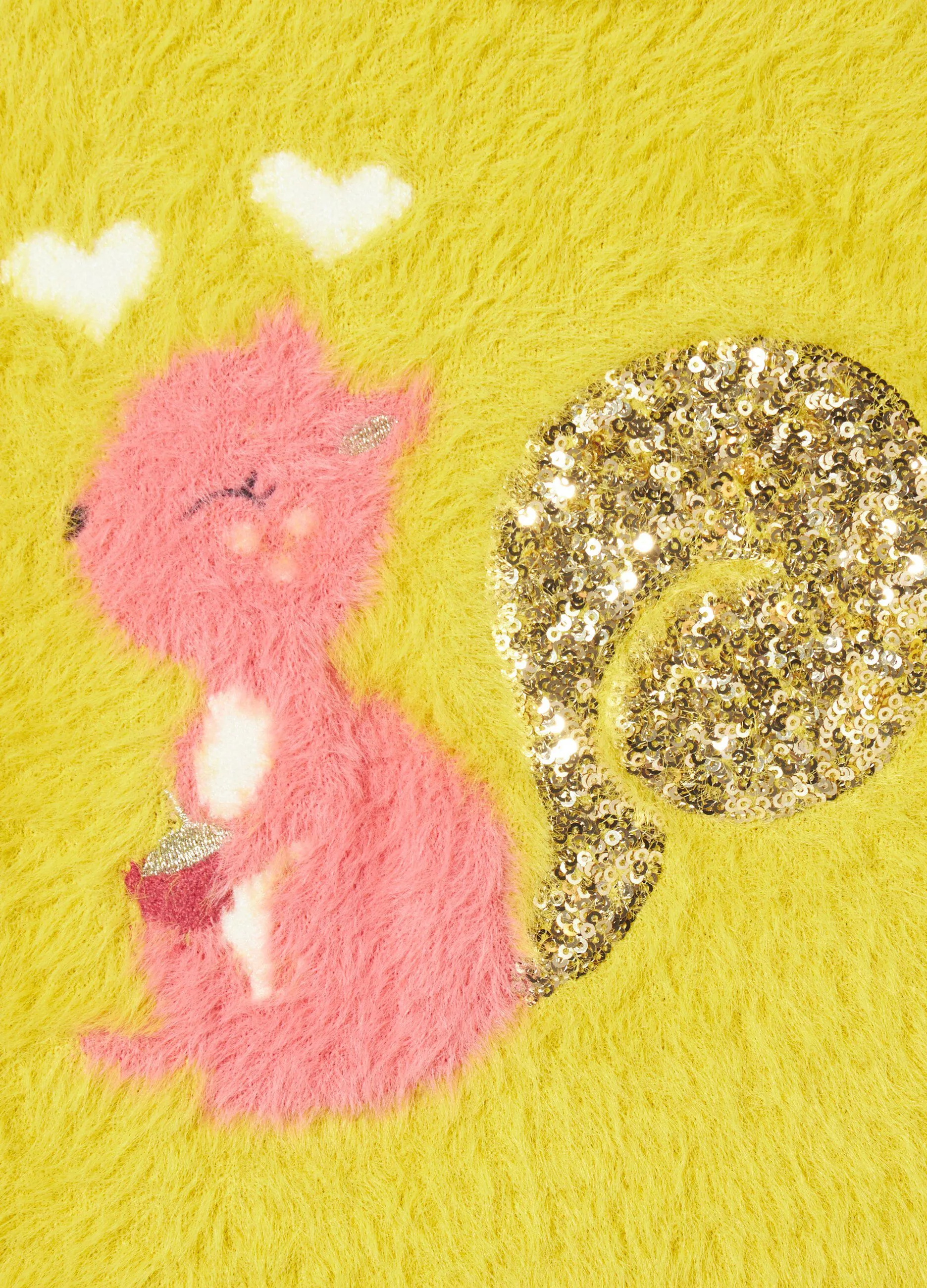 BLUKIDS  Tricot in filato effetto pelliccia bambina