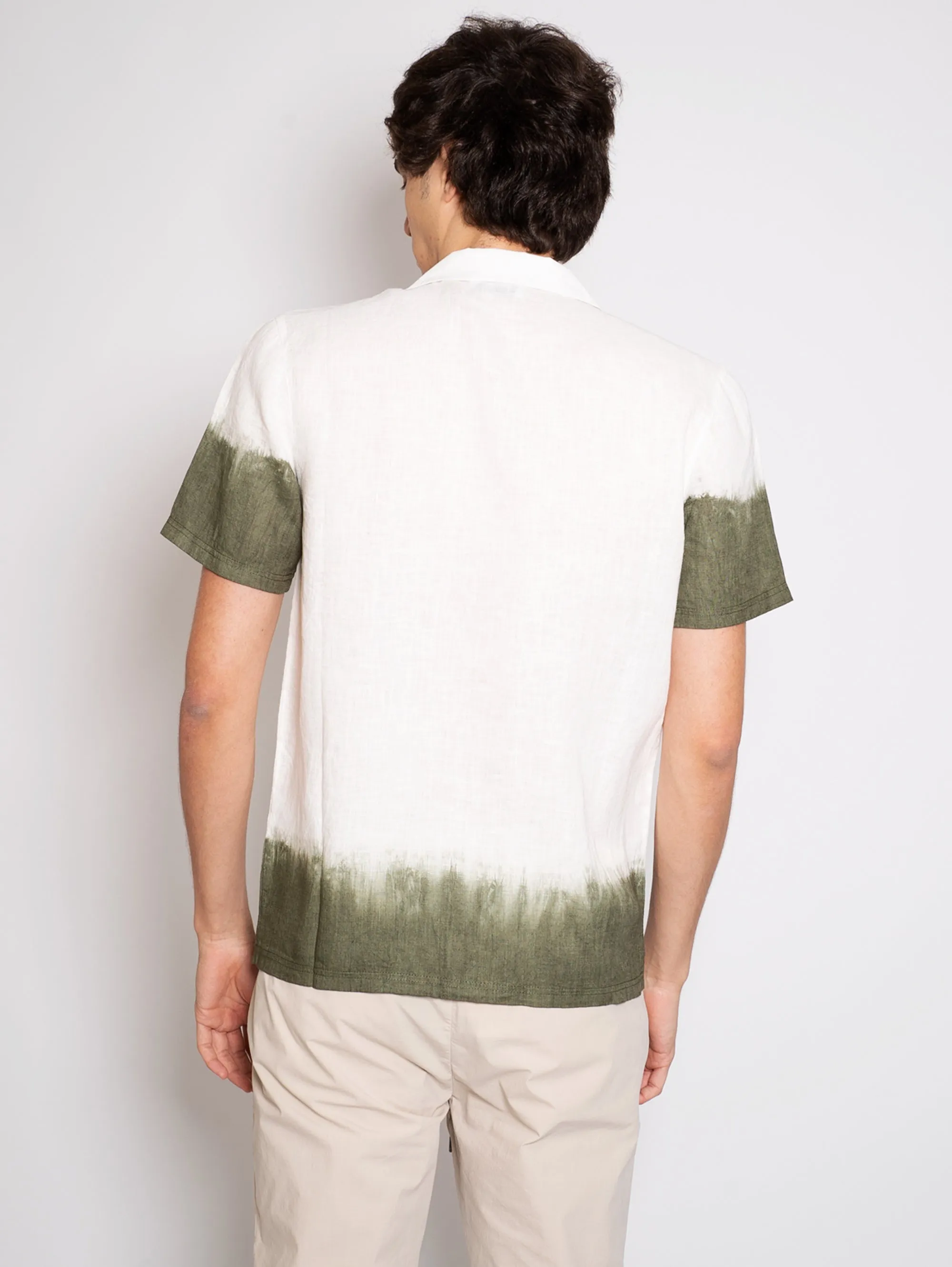 Camicia Tie Dye Bianco/Verde
