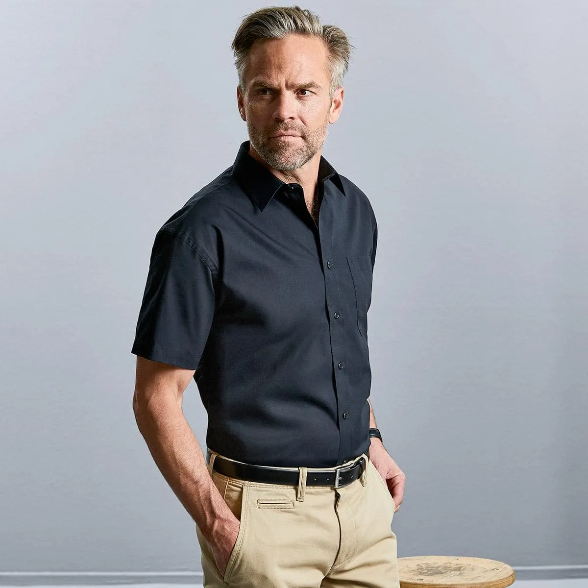 Camicia uomo cotone maniche corte Russel Athletic