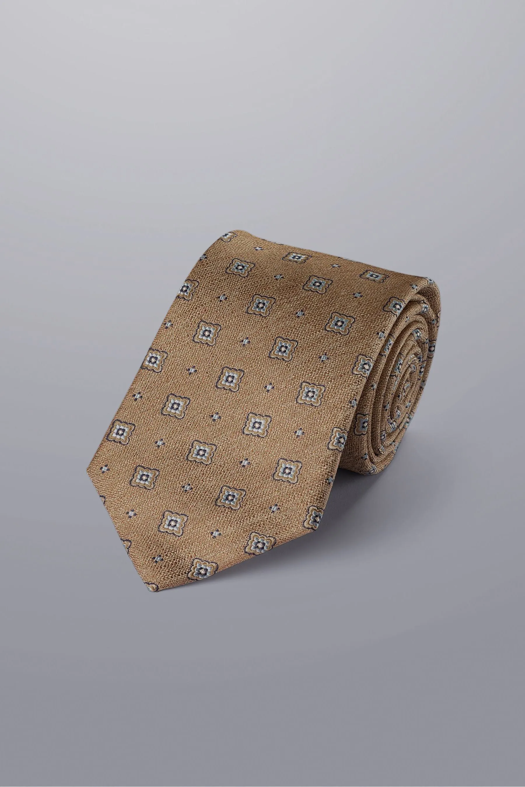 Charles Tyrwhitt - Cravatta in seta con motivo antimacchia