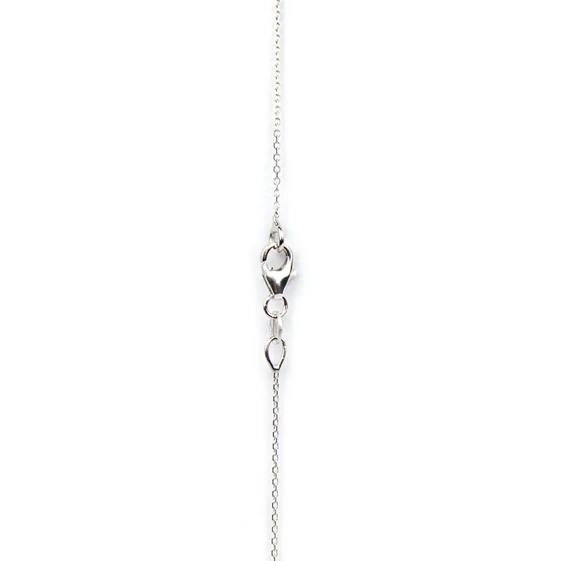 Collana punto luce in oro bianco con diamante ct 0,10