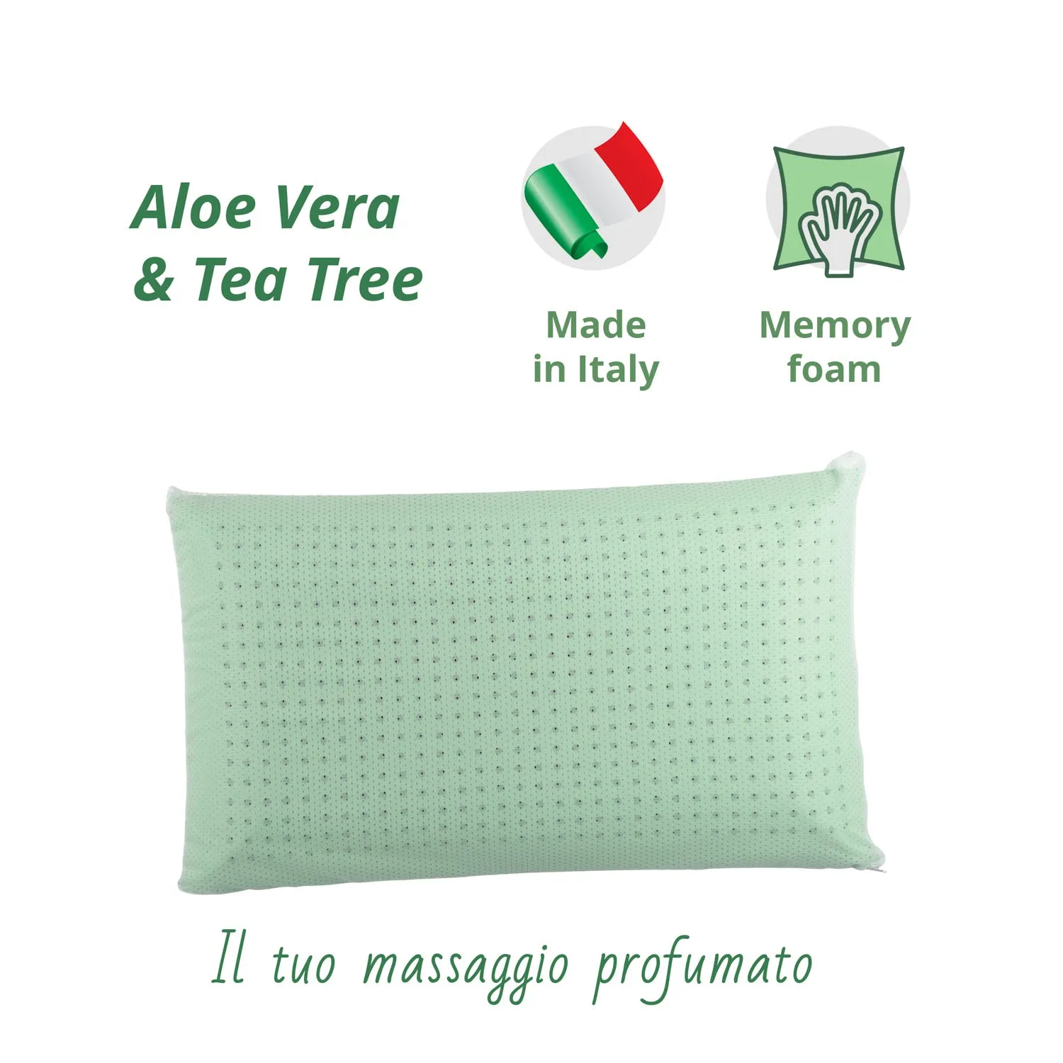Cuscino memory profumato   Aloe vera e Tea Tree - Spa Massage 