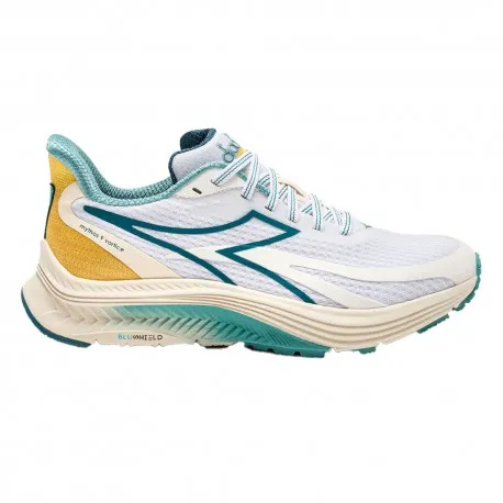 Diadora Vortice Bianco Verde Arancione - Scarpe Running Donna
