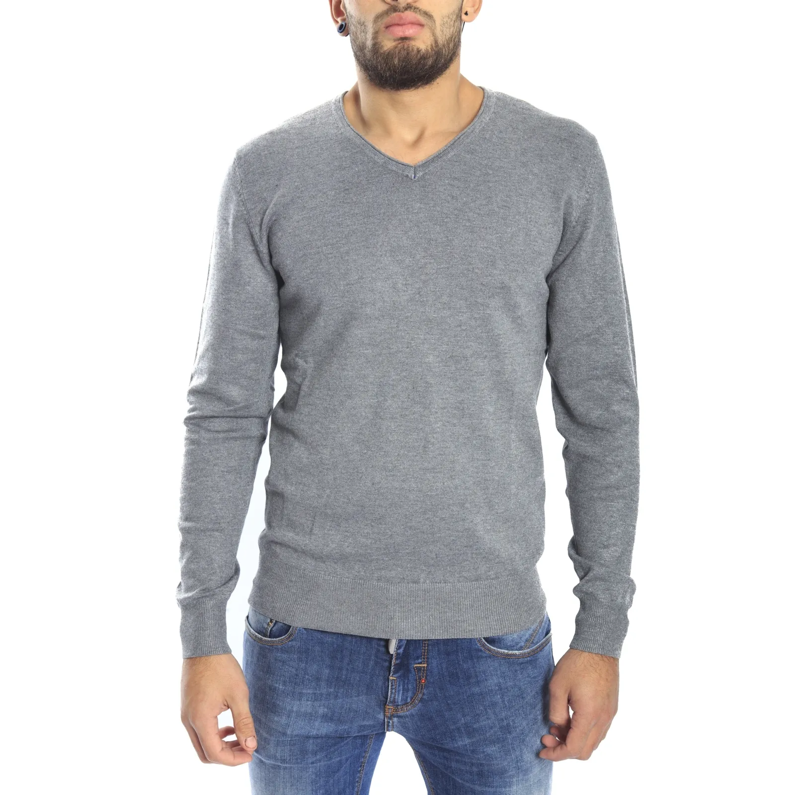 DIKTAT Maglioncino con scollo a V GRIGIO Art. D77080