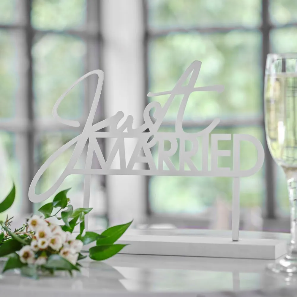 Espositore da tavolo Just Married bianco