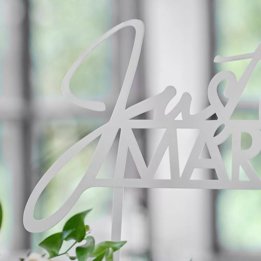 Espositore da tavolo Just Married bianco