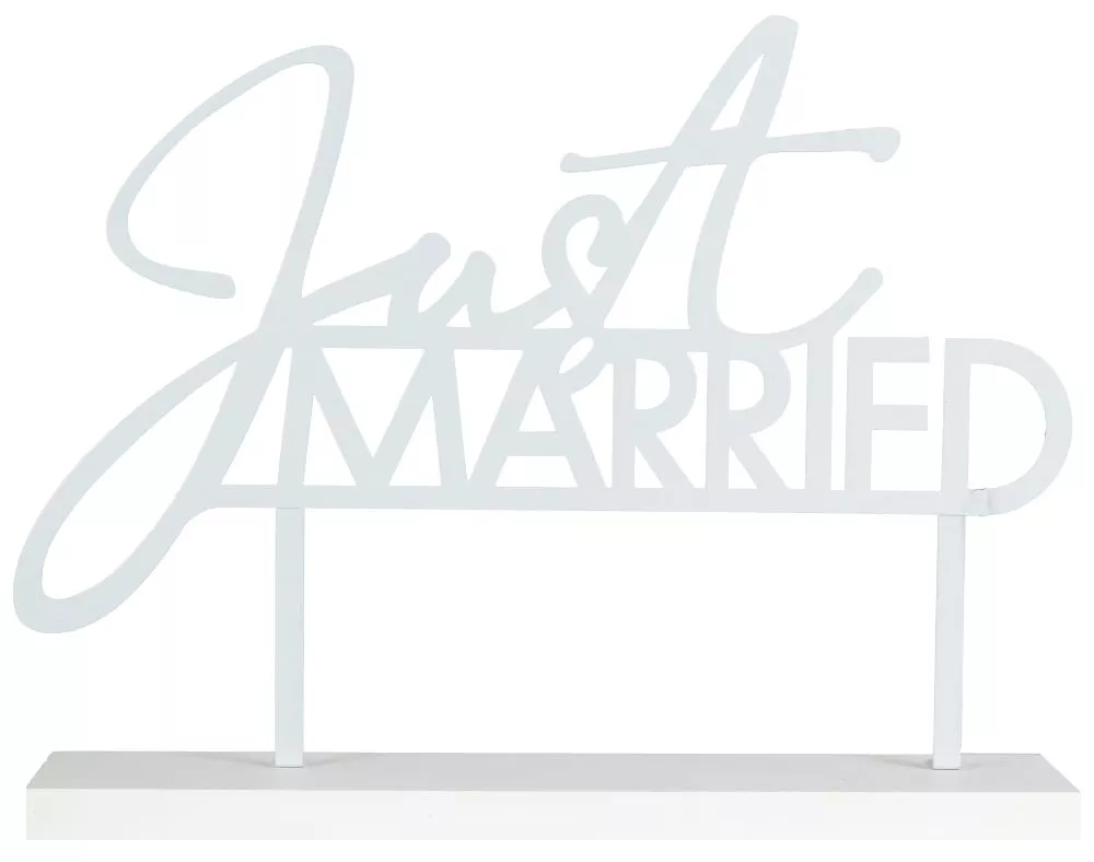 Espositore da tavolo Just Married bianco
