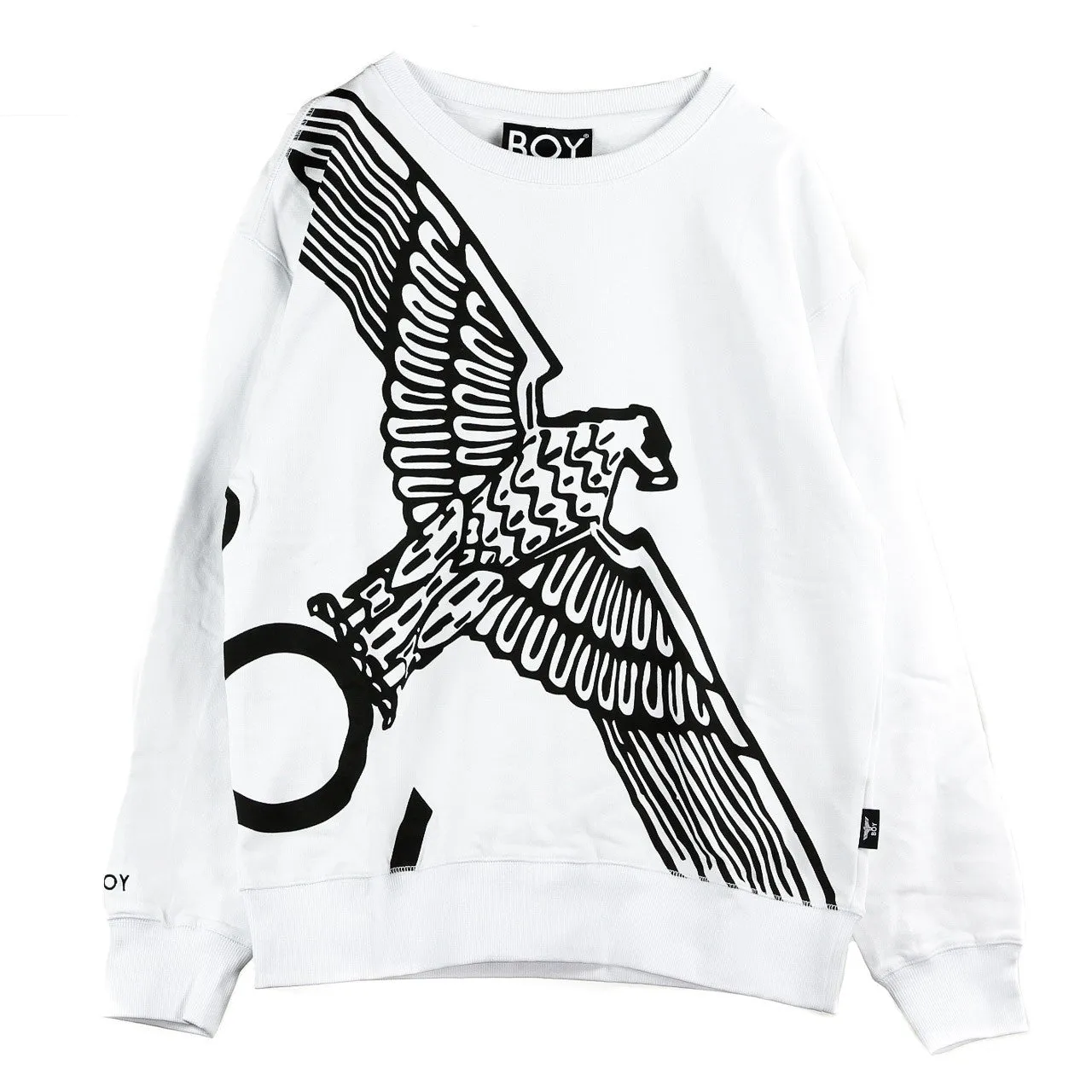 Felpa Girocollo Uomo Eagle Wingspan Sweat White/black