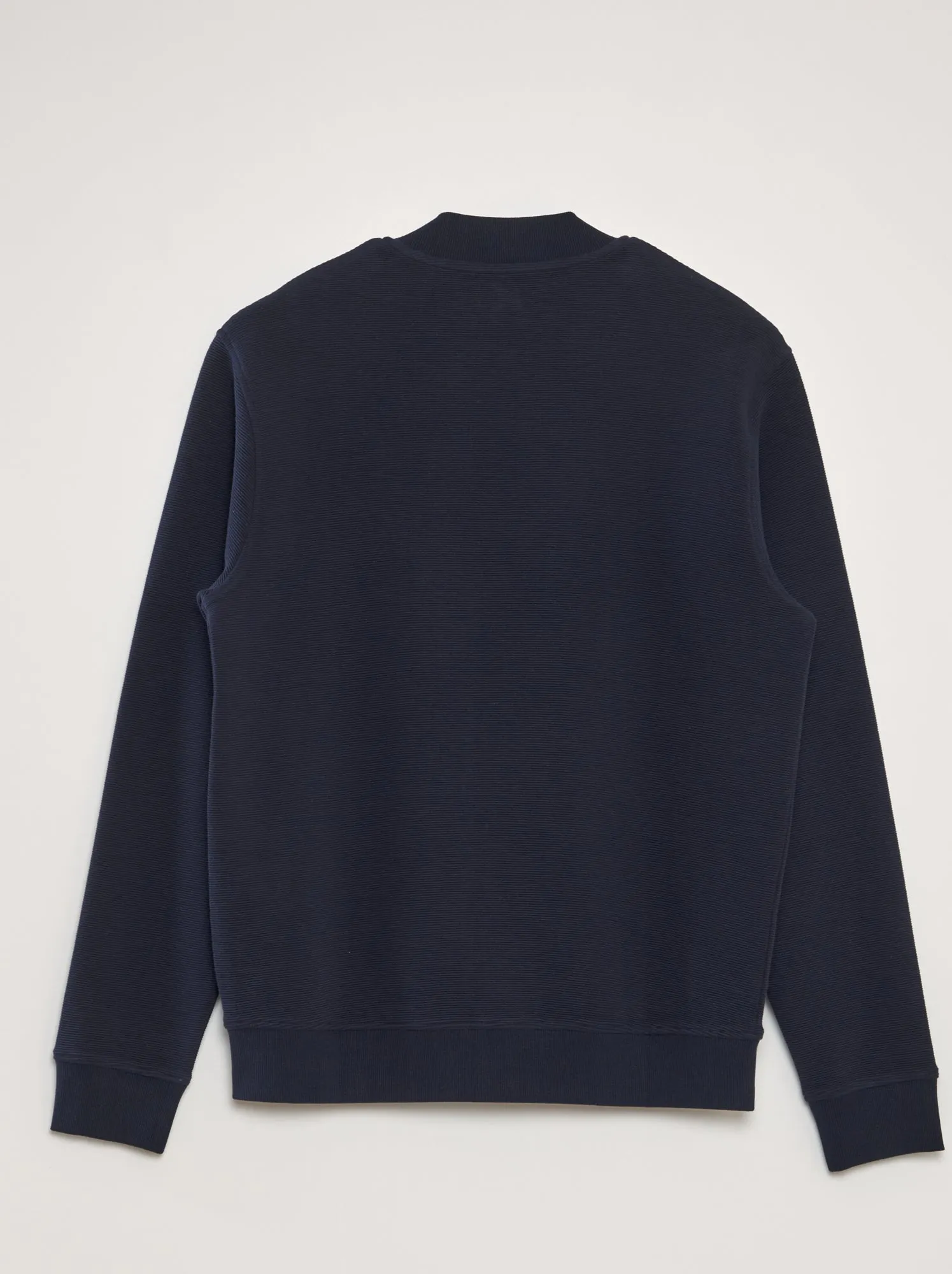 Felpa in maglia con apertura con zip - BLU