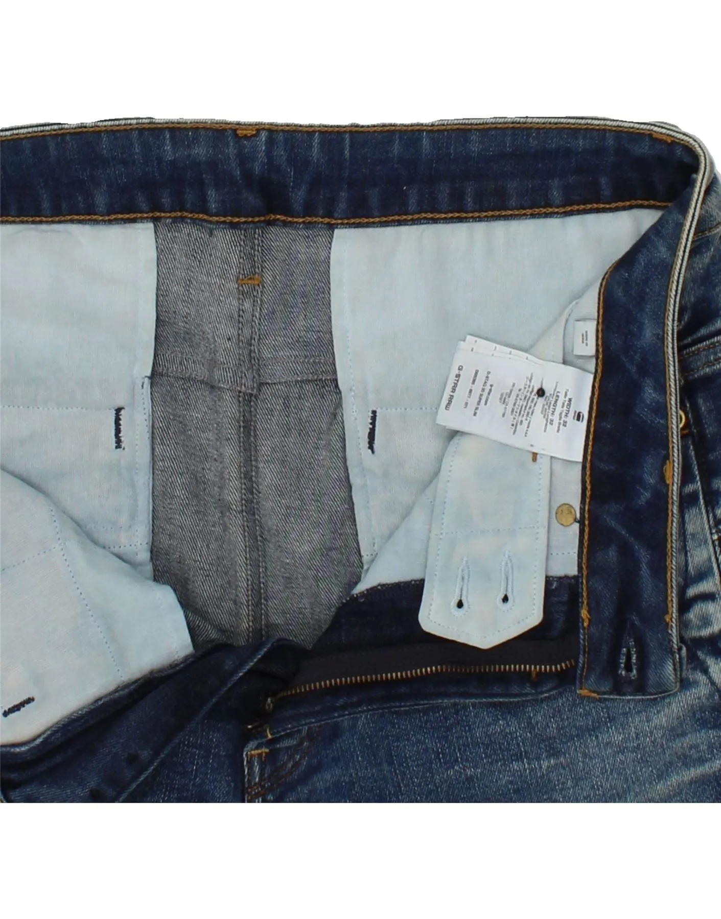 G-STAR Mens Slim Banana Tapered Jeans W32 L29 Blue Cotton