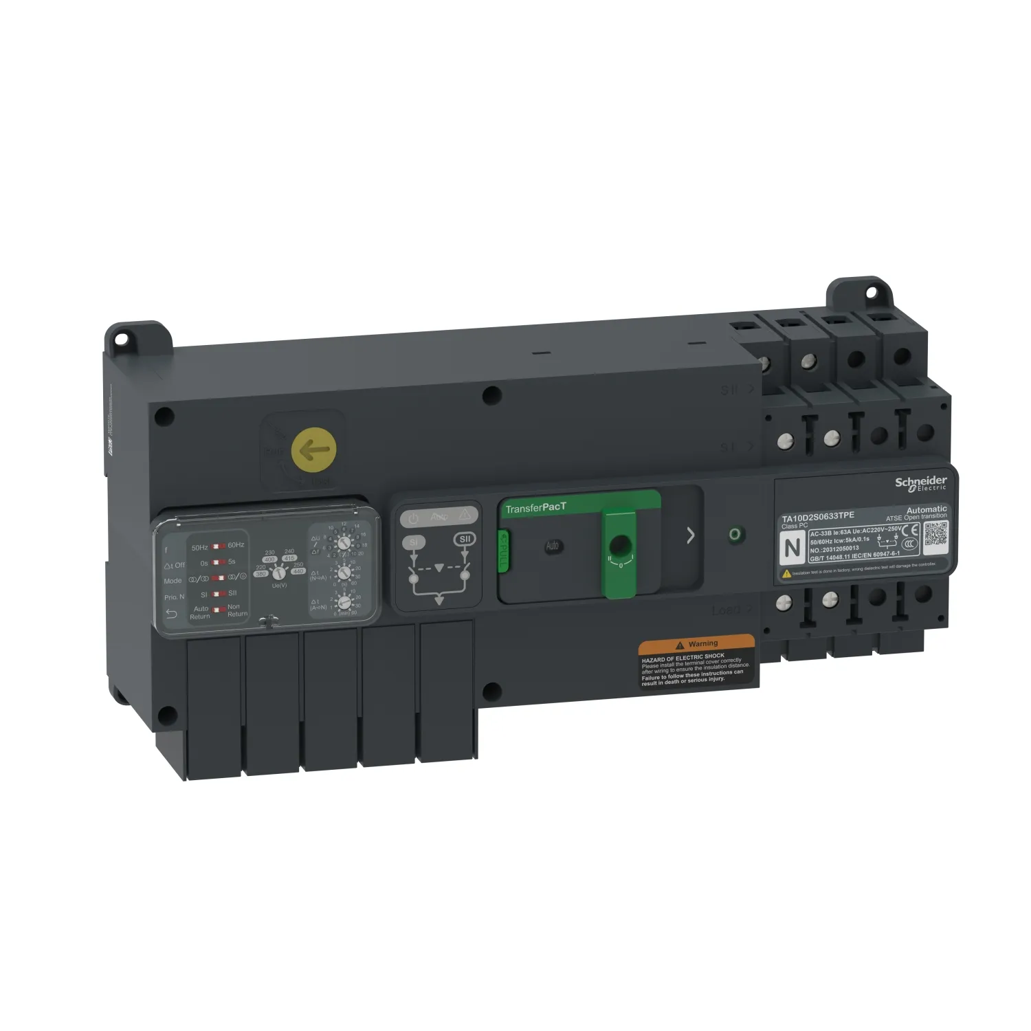 Interruttore di isolamento Schneider Electric TA10D2S0323TPE, 2P, 32A, Tipo fisso, , IP20, IP40