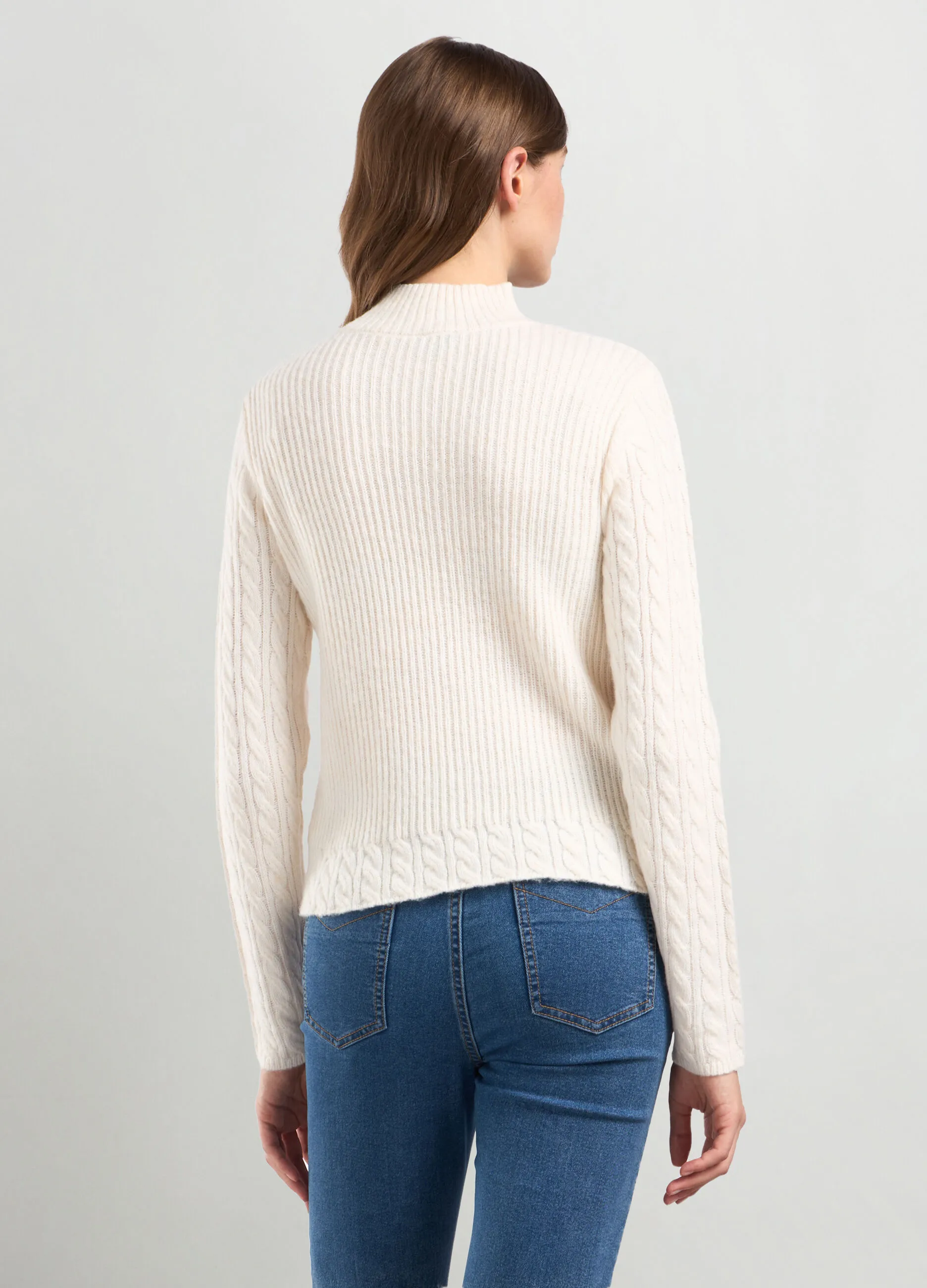 IWIE  Pullover misto lana a collo alto donna