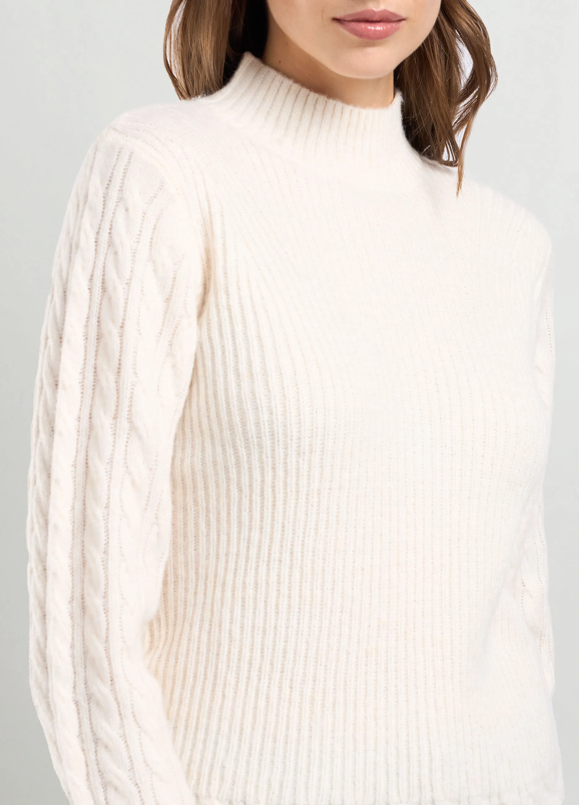 IWIE  Pullover misto lana a collo alto donna