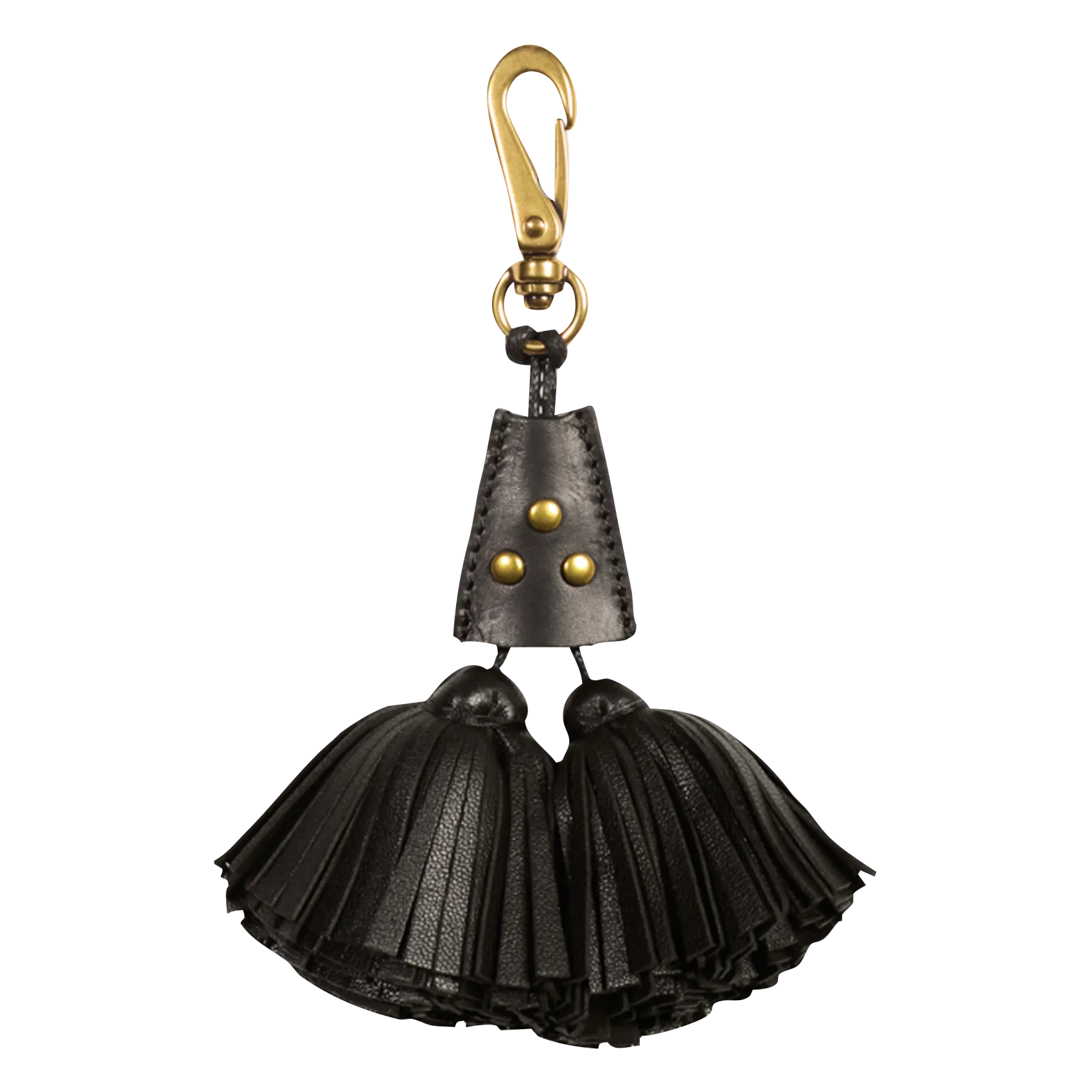  JEROME DREYFUSS   POMPON TWIN - Portachiavi doppio pompon in pelle | Nero