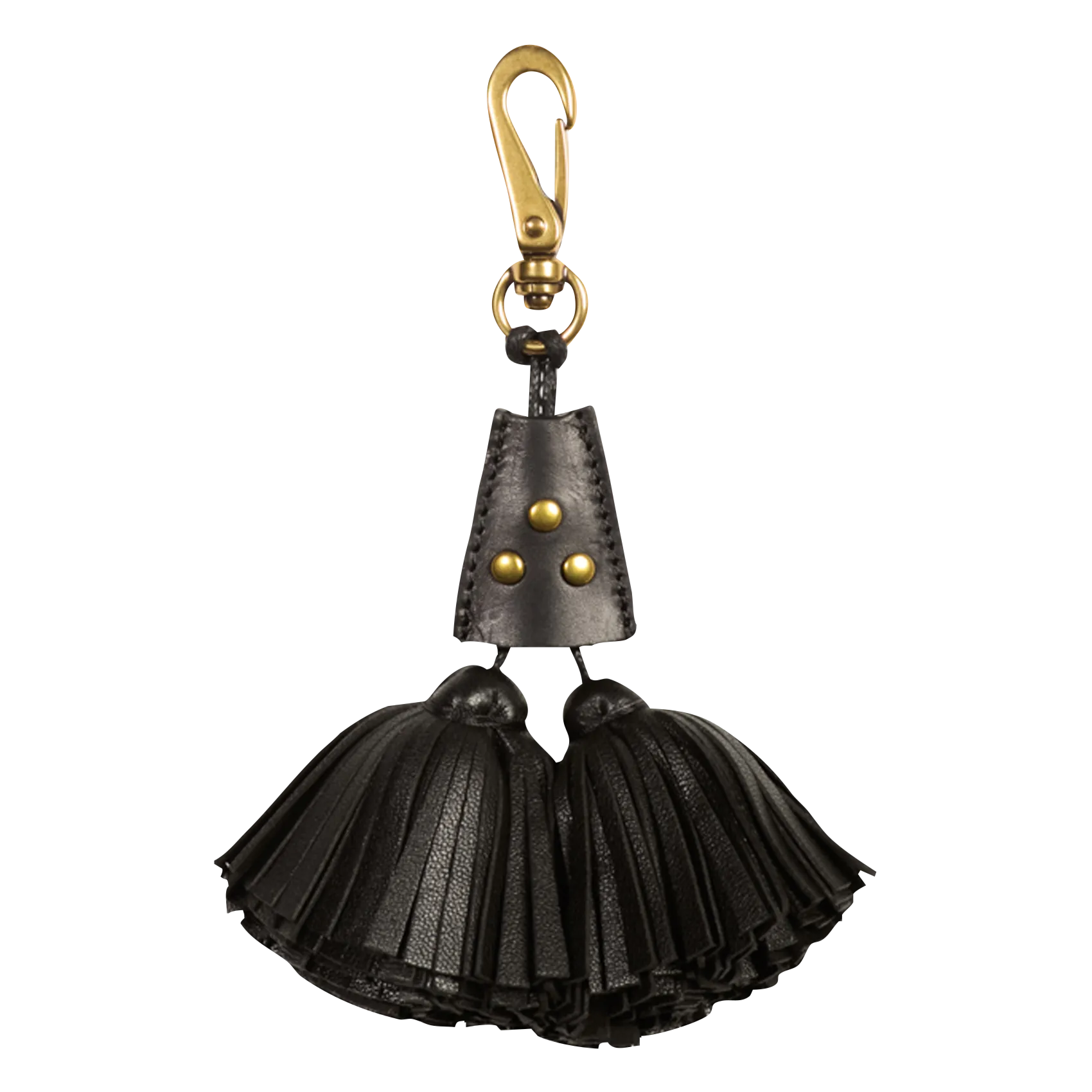  JEROME DREYFUSS   POMPON TWIN - Portachiavi doppio pompon in pelle | Nero