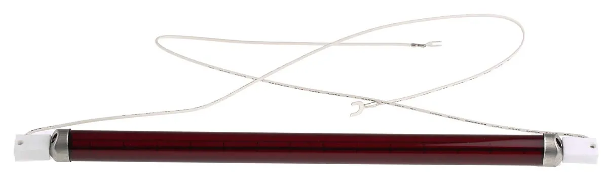 Lampada termica a infrarossi (IR) RS PRO, lunghezza 350 mm, Ø 20mm, 1500 W, 230 V, lampada rossa, con base SK15