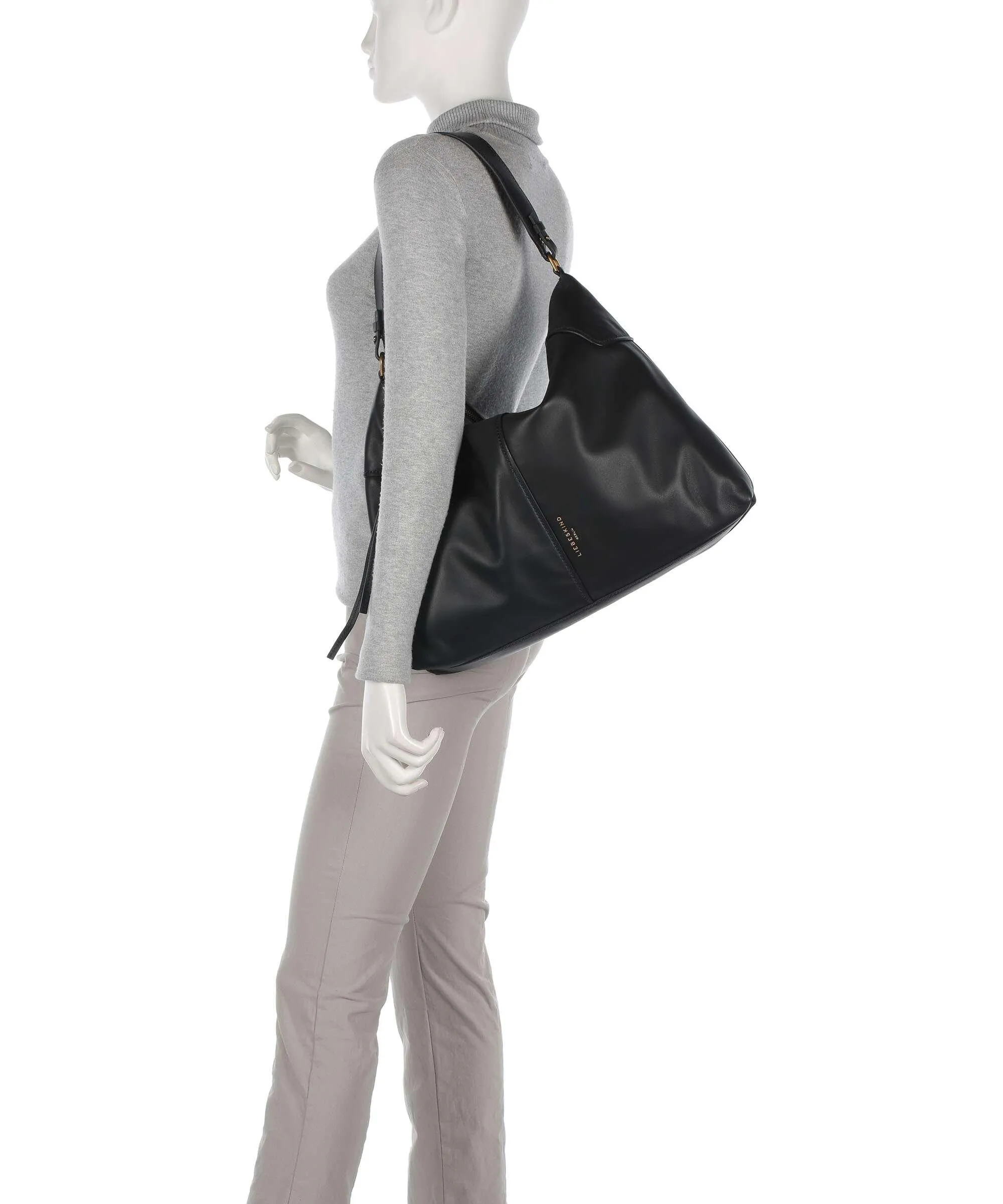  Liebeskind Mila Kodiaq Sheep L Borsa hobo pelle di pecora nero  