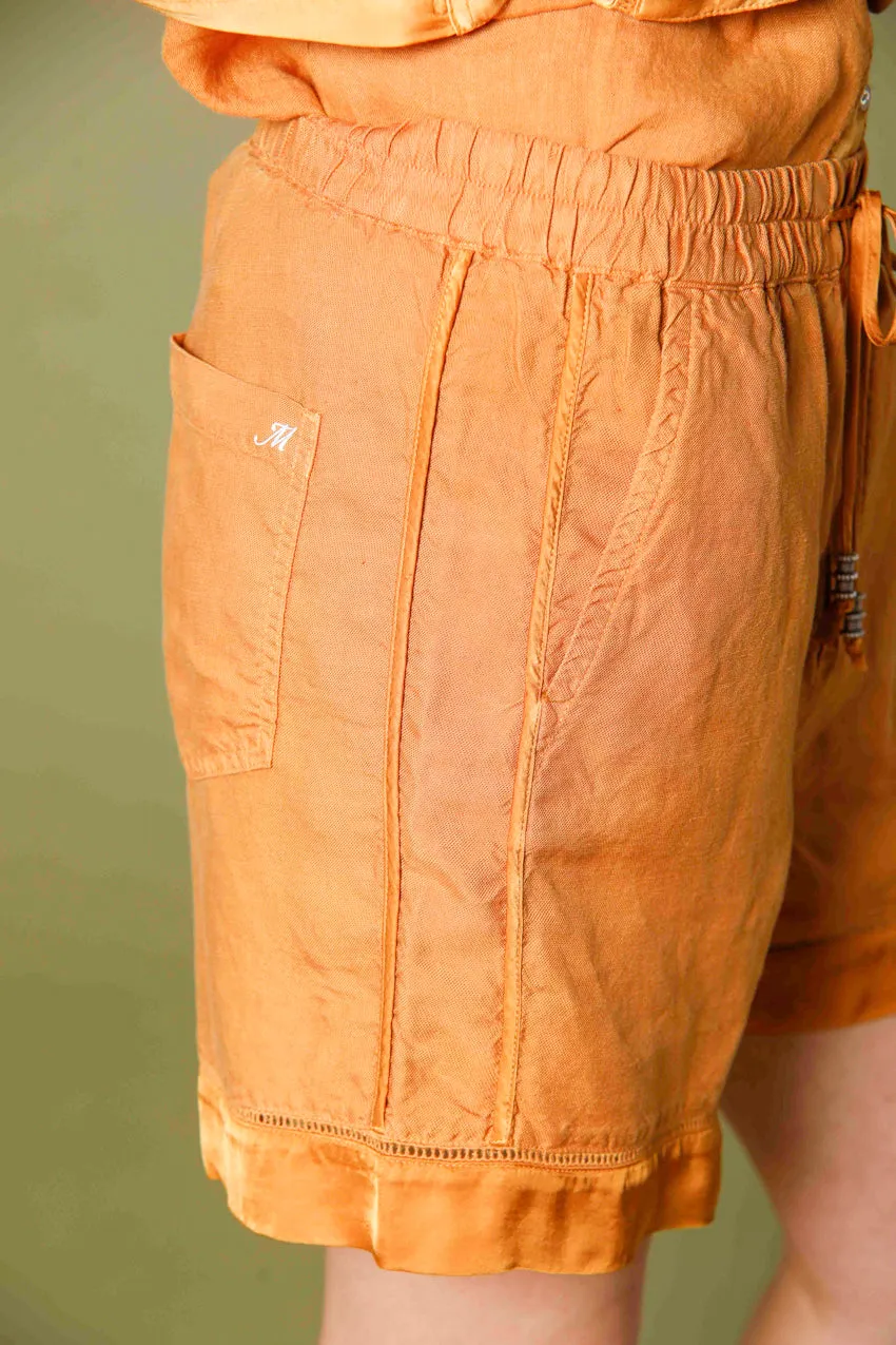 Linda Jogger bermuda chino femme en tencel et lin relaxed