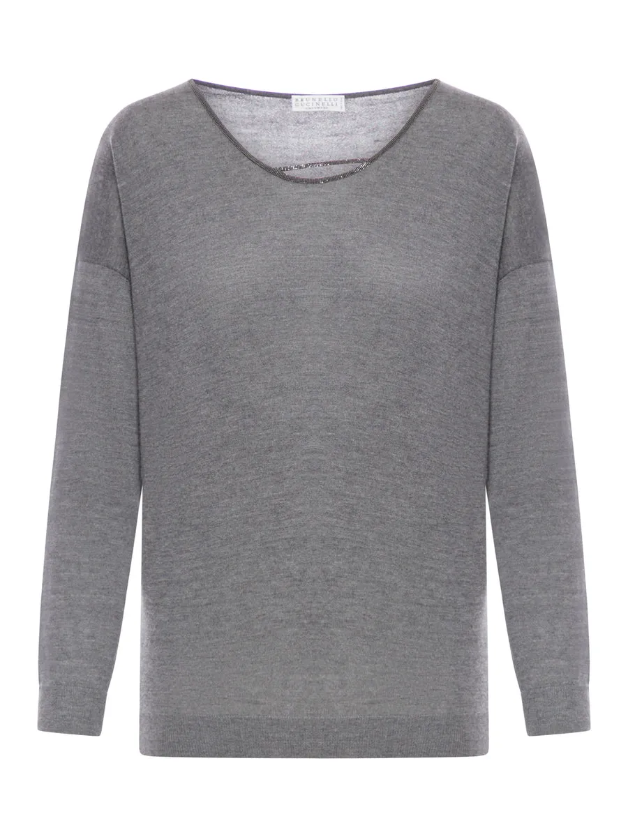 Maglione con decorazione Monili