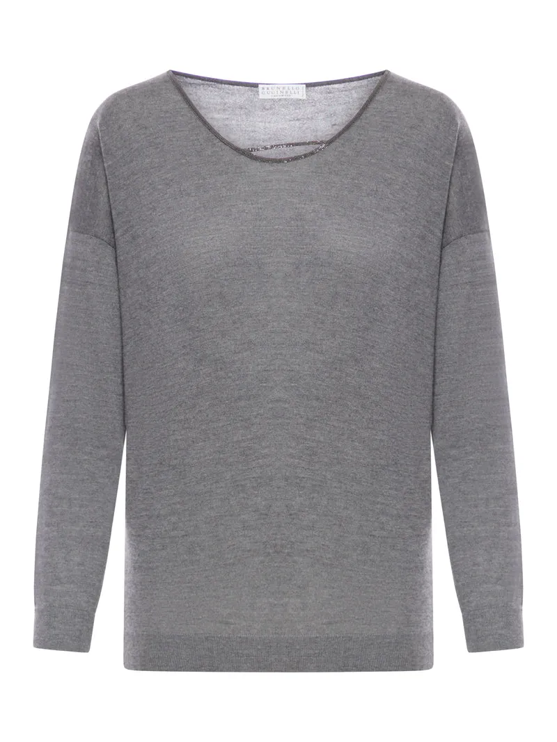 Maglione con decorazione Monili