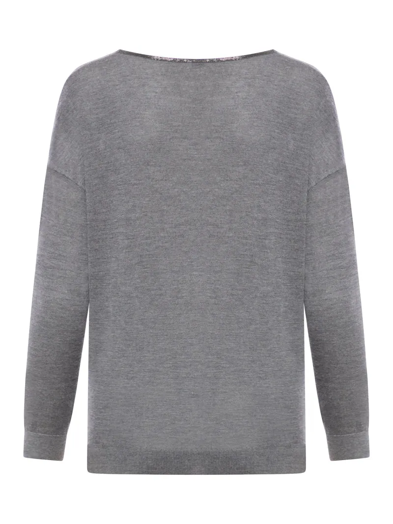 Maglione con decorazione Monili