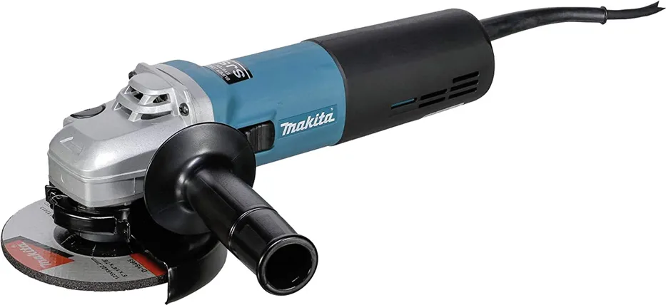 Makita 9565CVRX2 SMERIGLIATRICE REGOLAZIONE GIRI 1400W PIALLA DA MURO MASSETTI CON CUFFIA ASPIRAZIONE