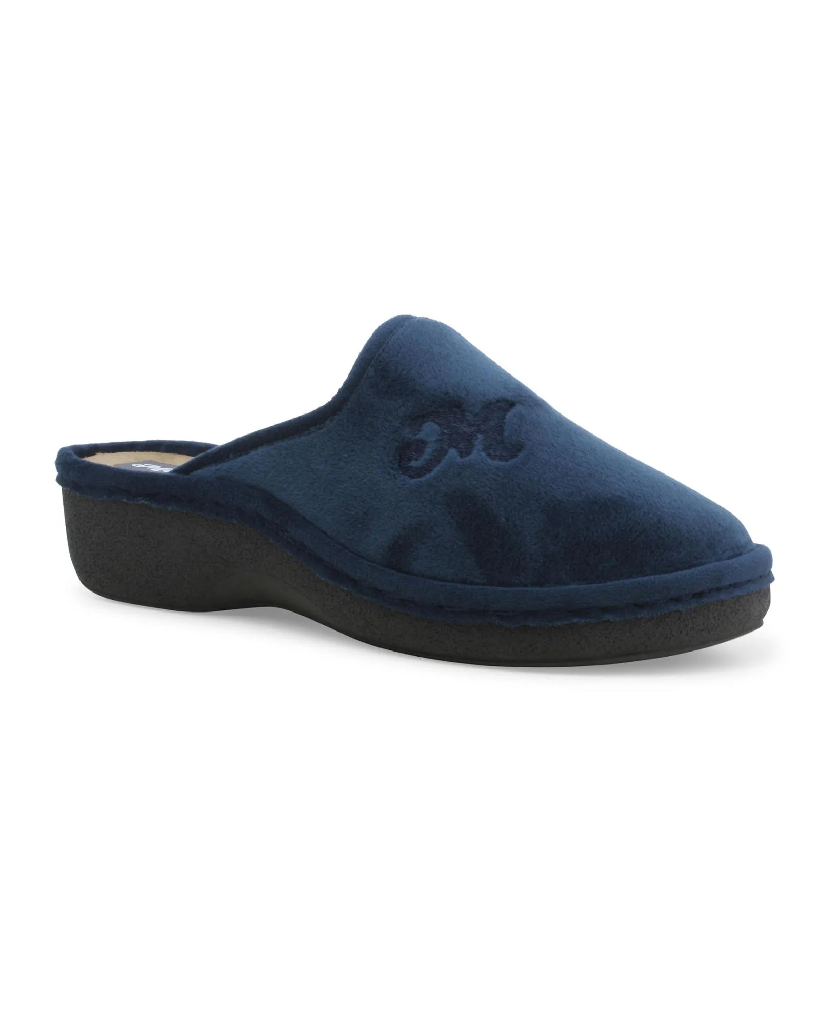 MELLUSO PD407W blu pantofole donna tessuto memory foam
