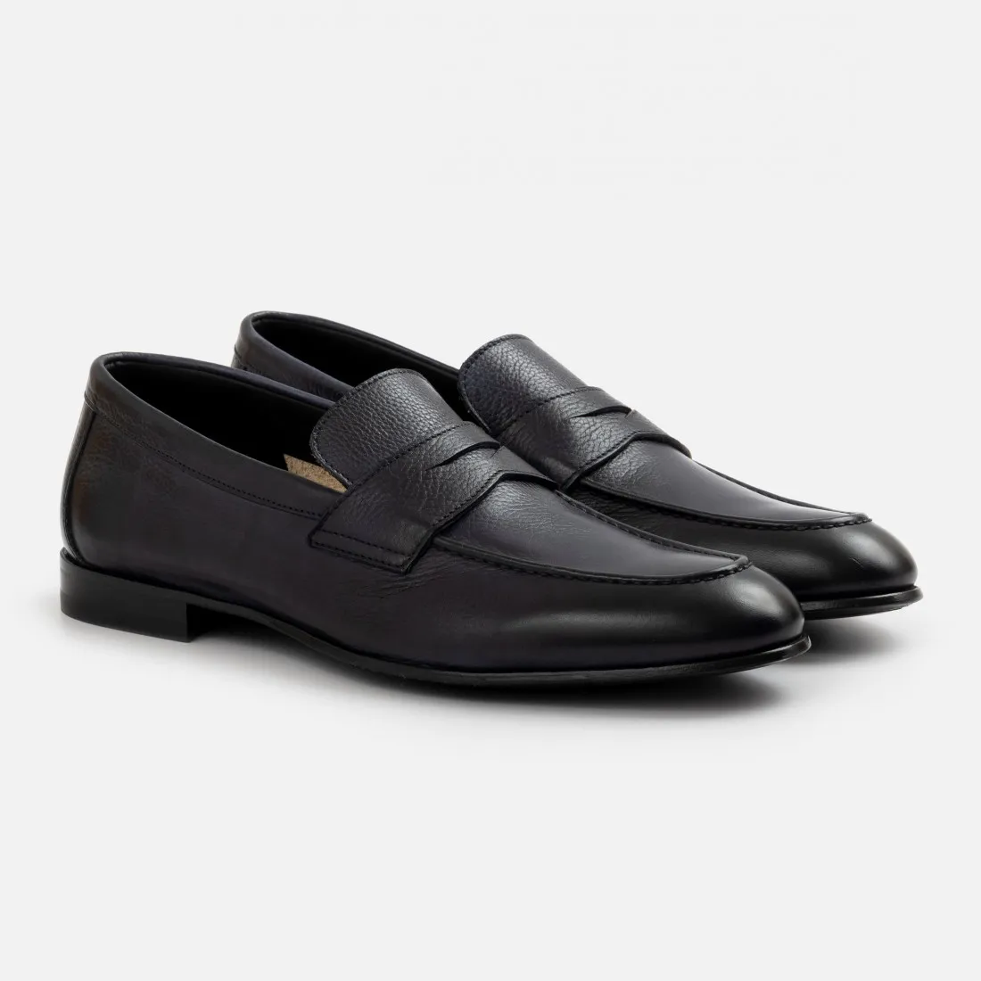 Mocassino da uomo Jerold Wilton blu in pelle martellata