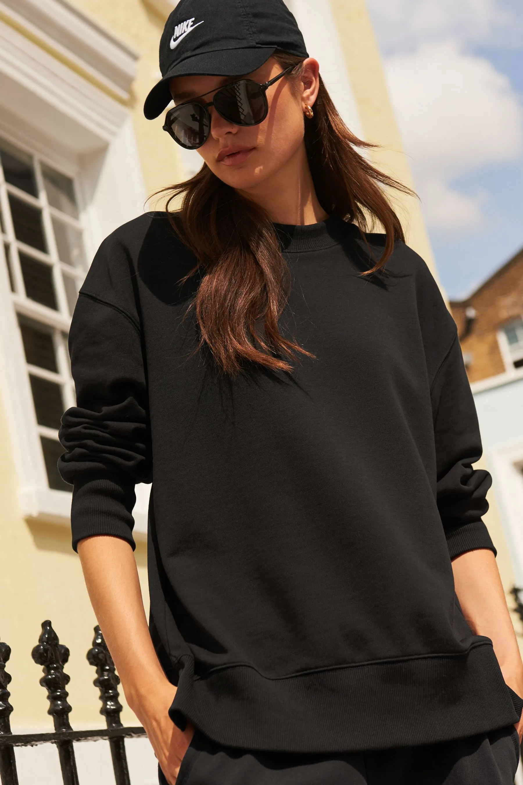 Must-have - Felpa lunga in cotone con vestibilità comoda    