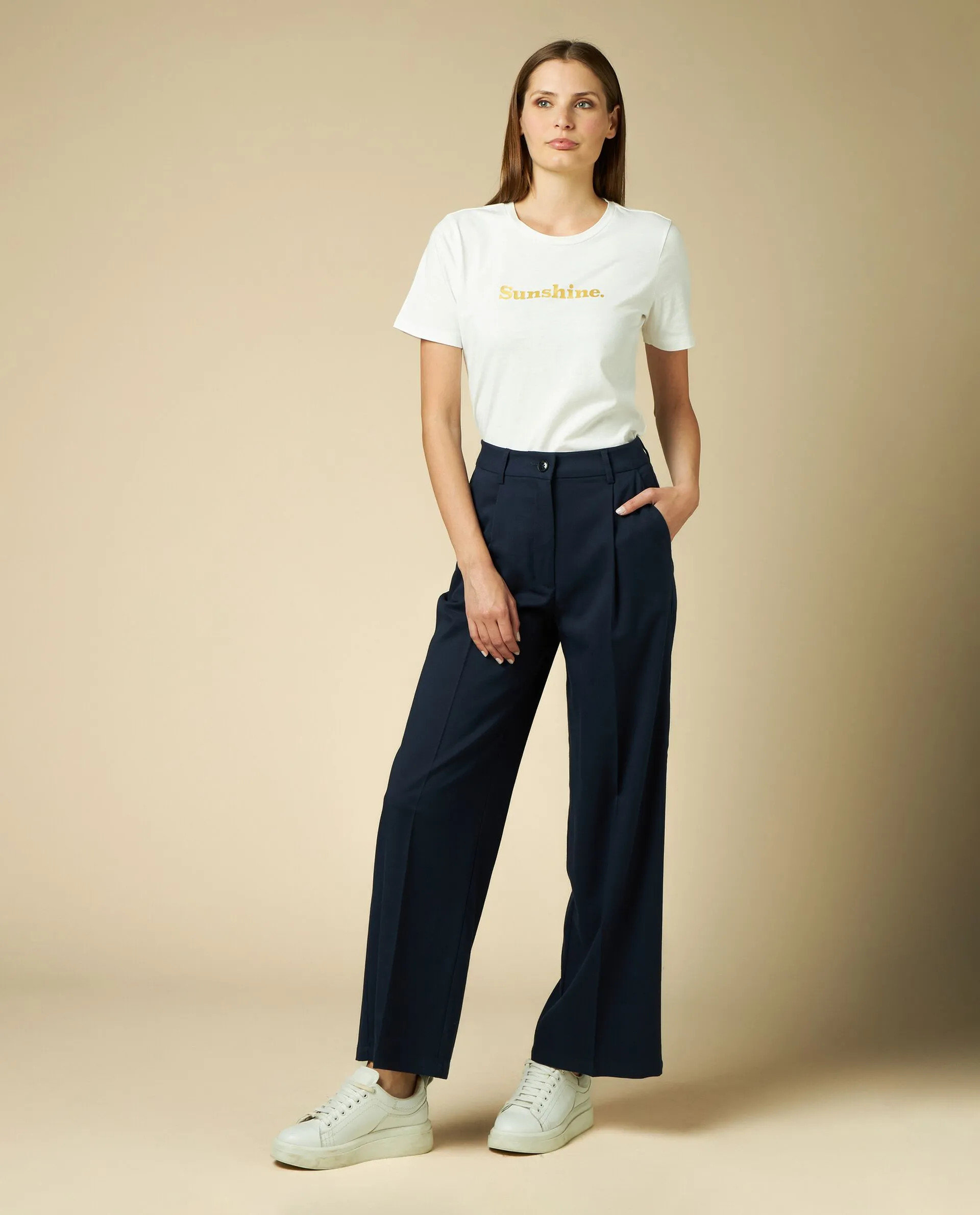 NICE & CHIC  Pantalone palazzo con pinces donna