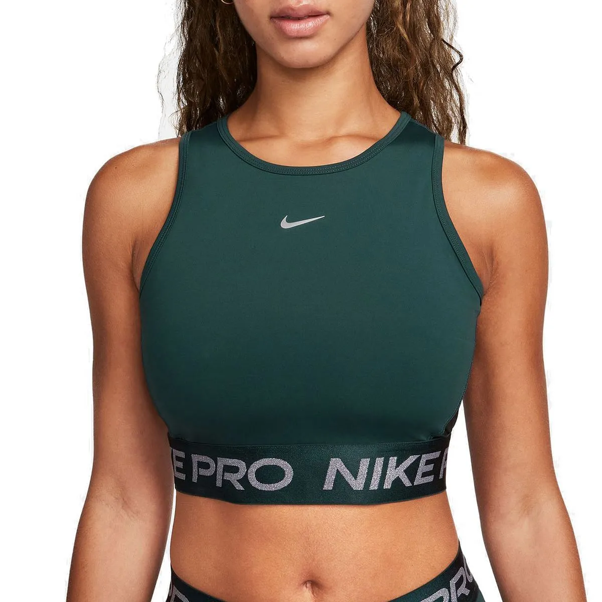      NIKE CANOTTA CROP DRI-FIT SHINE DONNA  