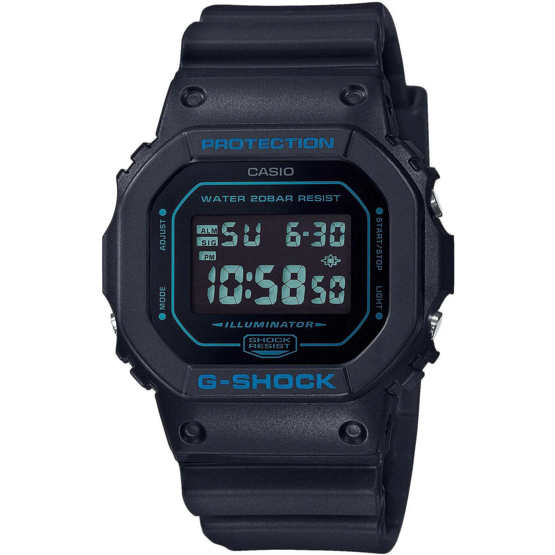 orologio G-Shock 5600-FACE Nero multifunzione uomo