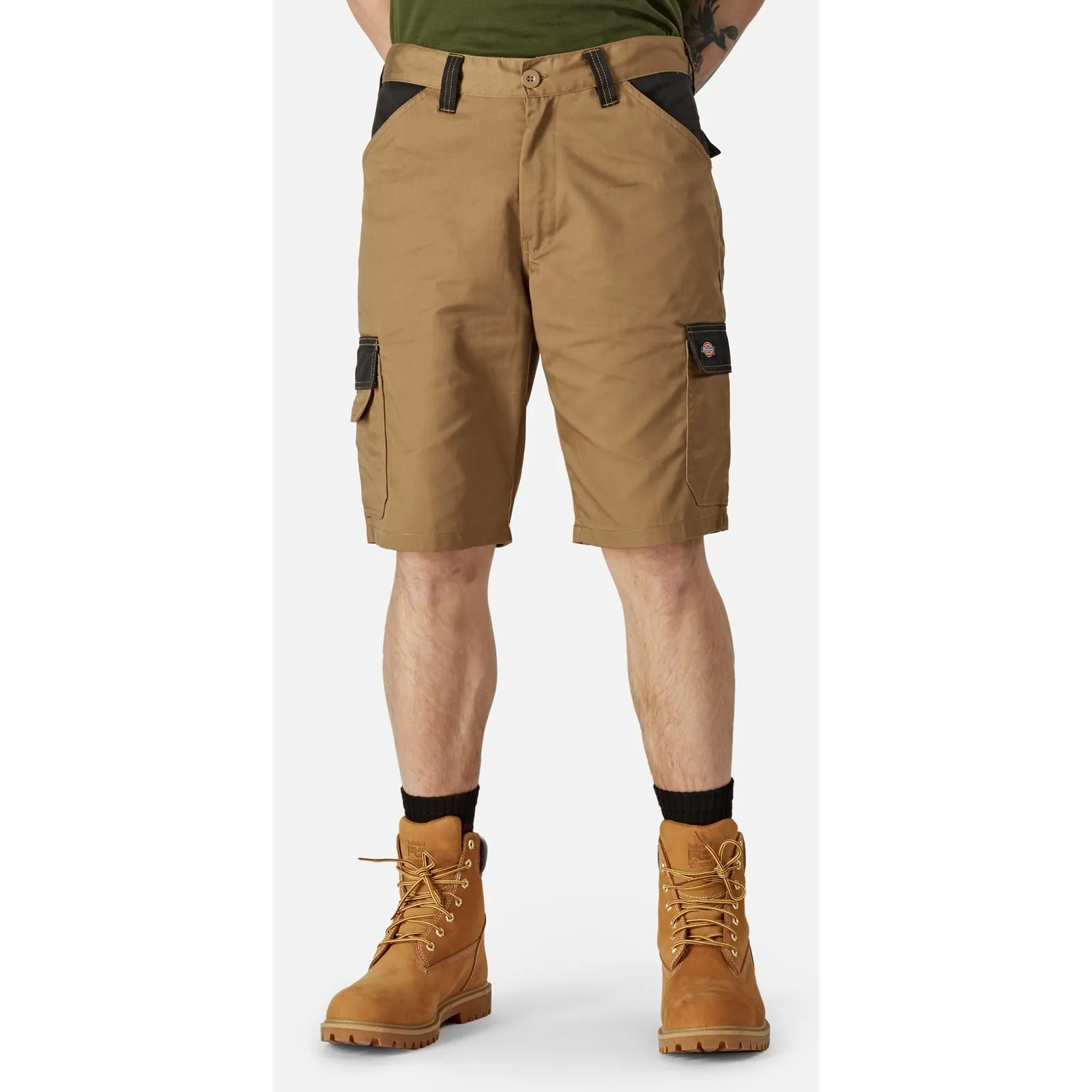 Pantaloncini da lavoro di col. Cachi/nero Dickies Everyday, vita 32cm Uomo, in 35% cotone, 65% poliestere