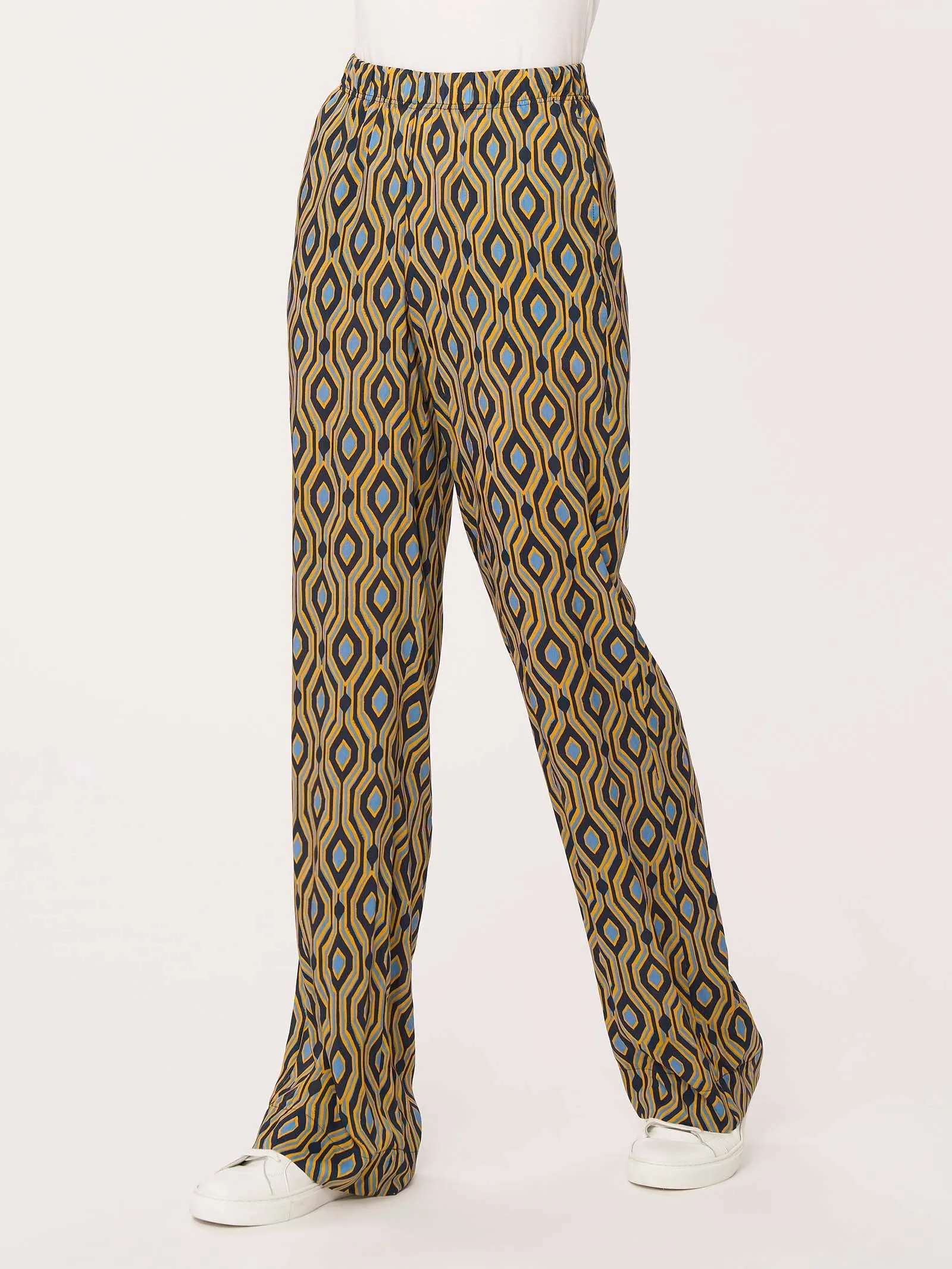 Pantalone a palazzo in Ecoseta - Fant. Coronet Blue