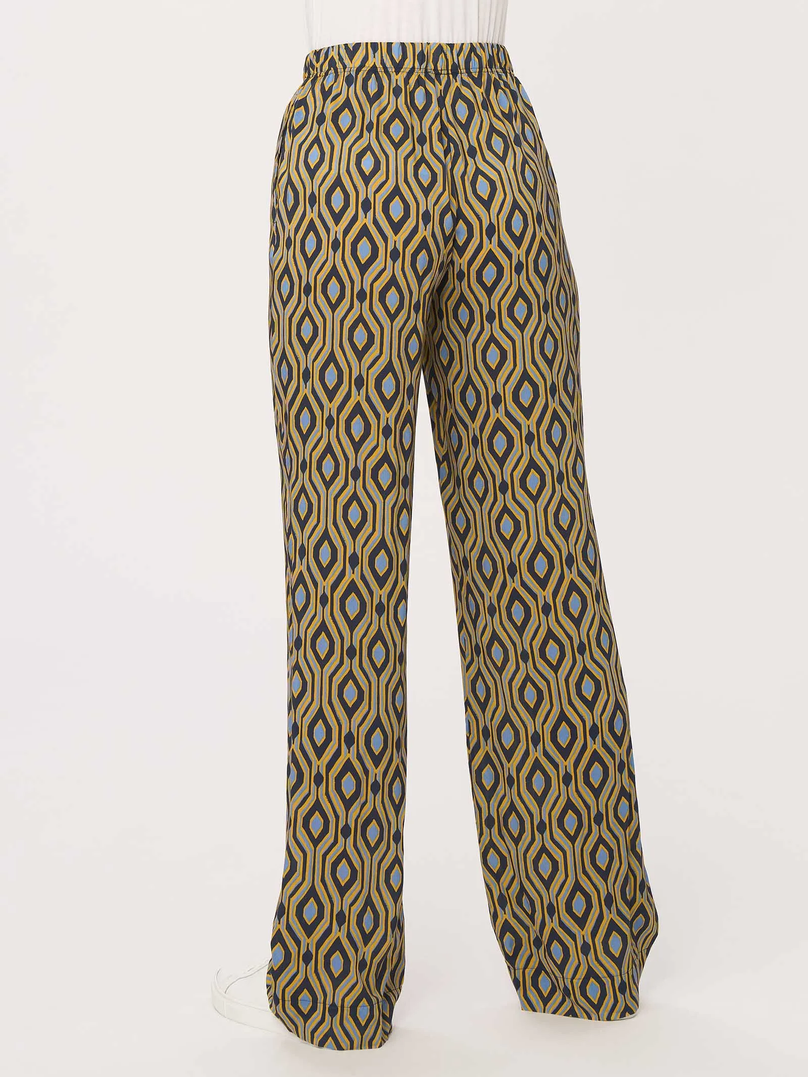 Pantalone a palazzo in Ecoseta - Fant. Coronet Blue