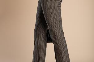 Pantaloni alla moda con stampa, grigi