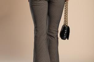 Pantaloni alla moda con stampa, grigi