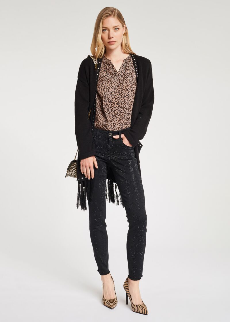Pantaloni in cotone stretch
