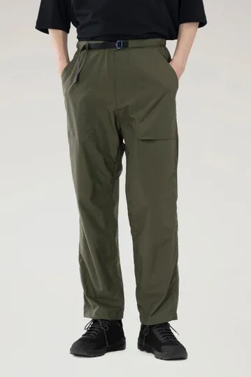 Pantaloni Ranch in nylon riciclato                                                                                Olive