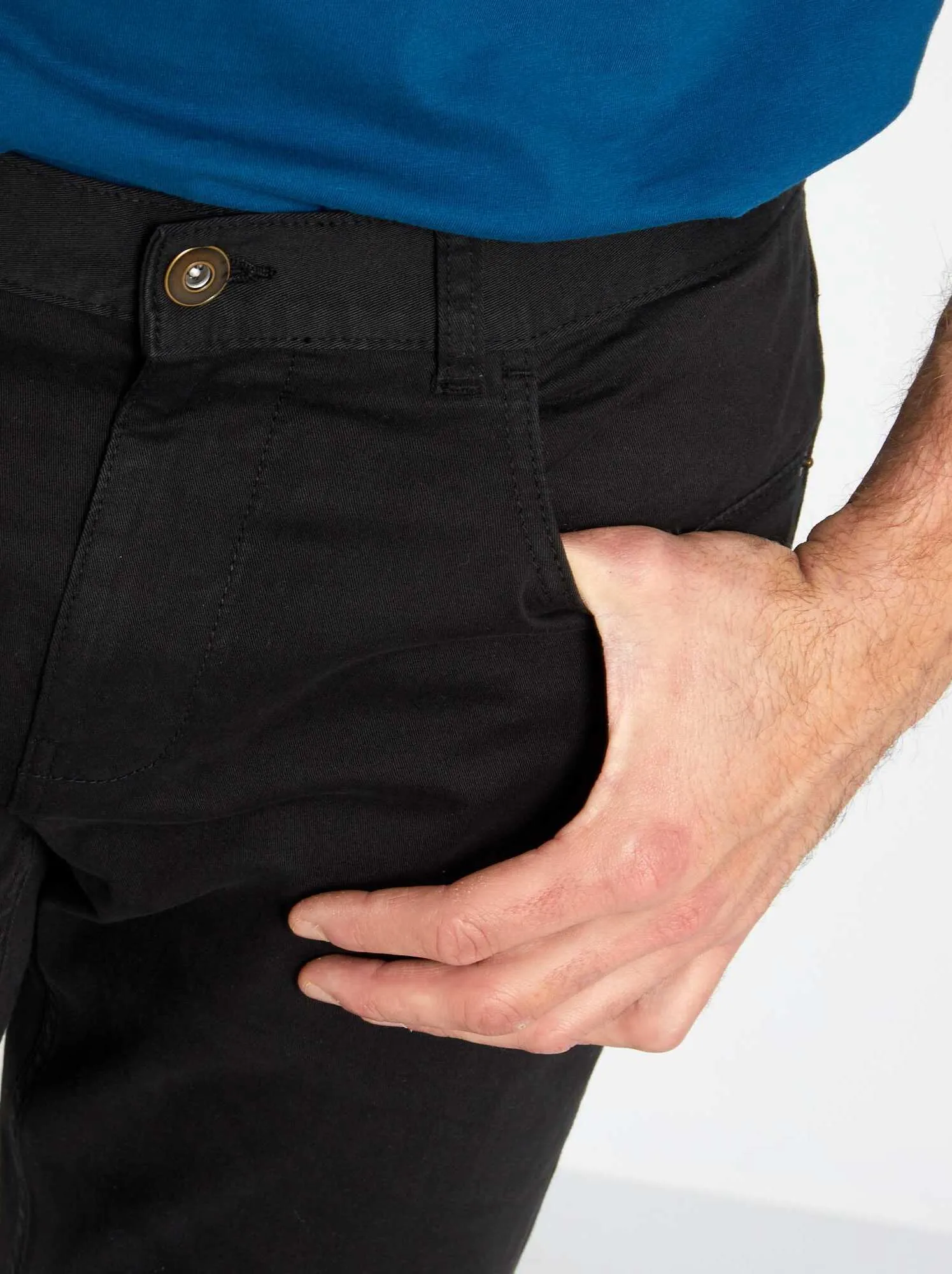 Pantaloni slim L36 per persone più alte di 190 cm - nero