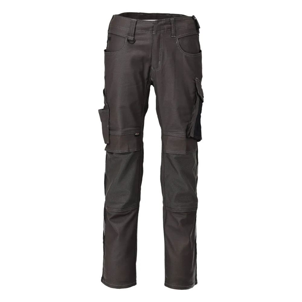 Pantaloni Unique Grigio/nero 3% elastolefina, 39% poliestere, 58% cotone, lunghezza 90cm Di lunga durata 36poll 90.17cm