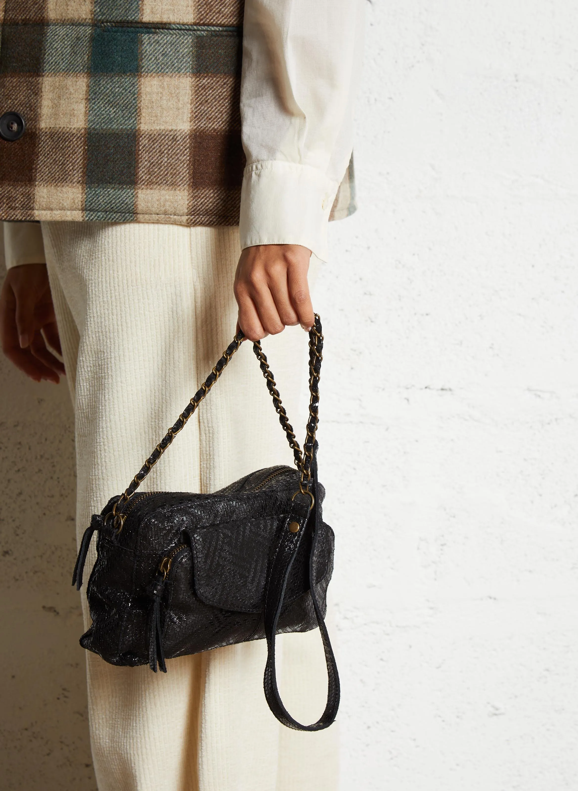  PIECES   NAINA - Borsa a bandoliera in pelle | Nero