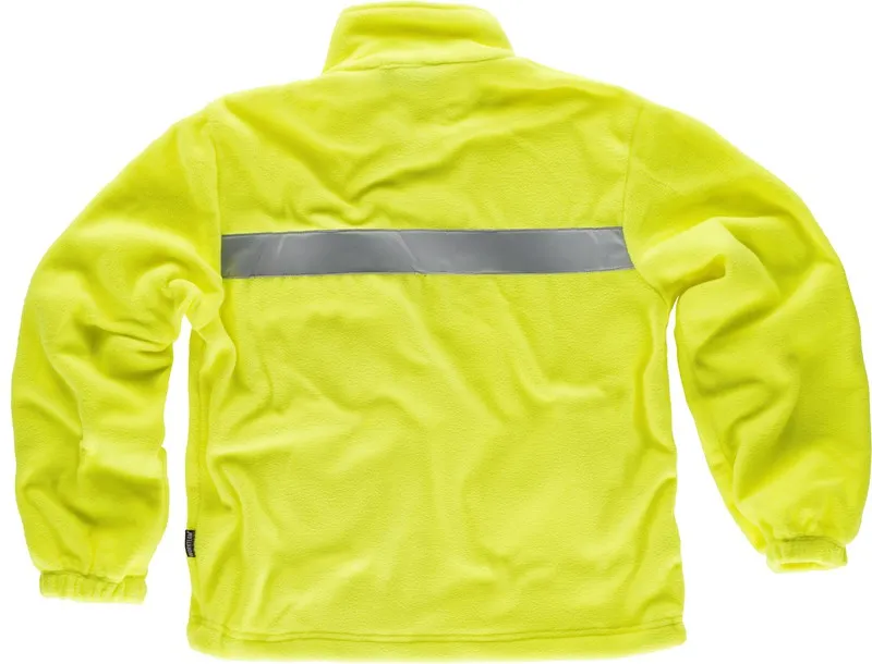 Pile con cerniera e nastri riflettenti AV Giallo