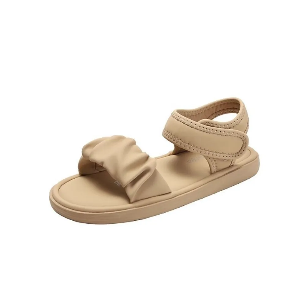 Sandali con suola spessa stile fata femminile 2024 nuovi versatili capi esterni estivi scarpe romane piatte scarpe da spiaggia m